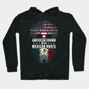 American Grown With Mexican Roots, American Flag With Mexican Flag, 4th Of July Hoodie